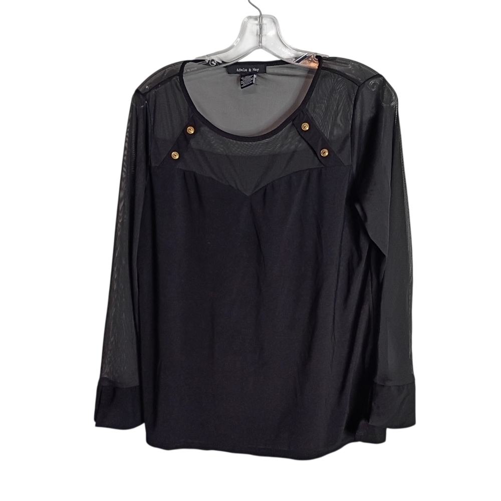 Adele & May -Black Long Sleeve Women's Top - Size L